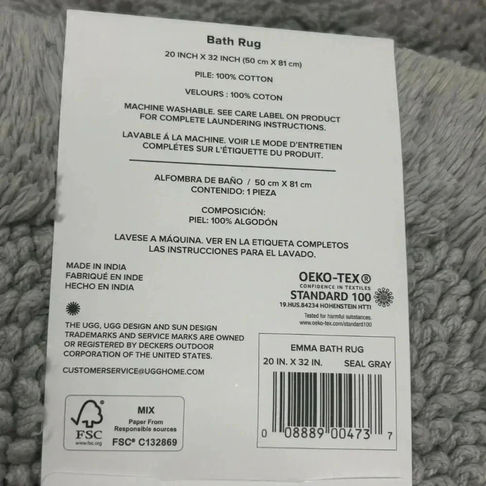 Ugg Emma Bath Rug Mat Reversible - Picture 3 of 7